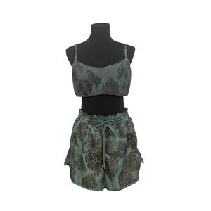 Aerie Leaf Print Two-Piece Athletic Set